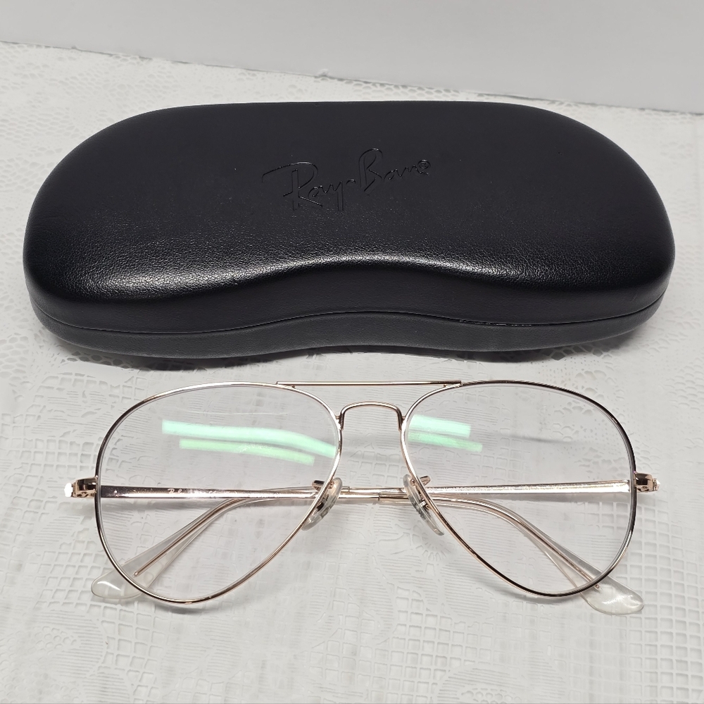 Ray-Ban Gold Aviator Glasses